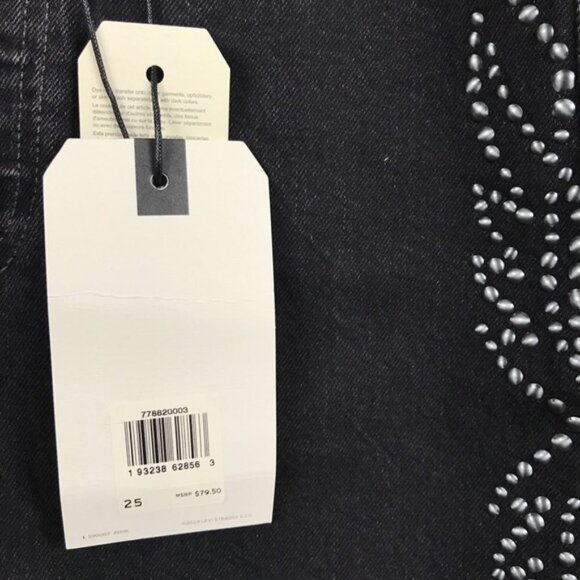 NWT‎ Levi's Studded Festival Mini Skirt in Full Metal Size 25 - Picture 10 of 11